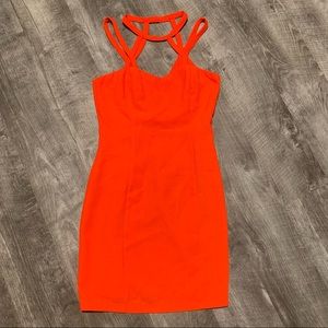 NWT! Orange Strappy Mini Dress